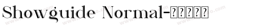 Showguide Normal字体转换
